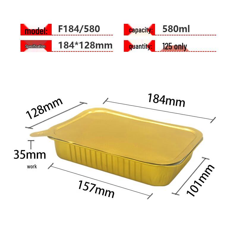 Shixun Golden Aluminum Foil Food Containers with Lids
