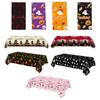 Halloween Tablecloth Spooky Ghost Printed Plastic Tablecloth Waterproof Indoor Outdoor Backdrop Banner Haunted House Decoration Creepy Party Favors