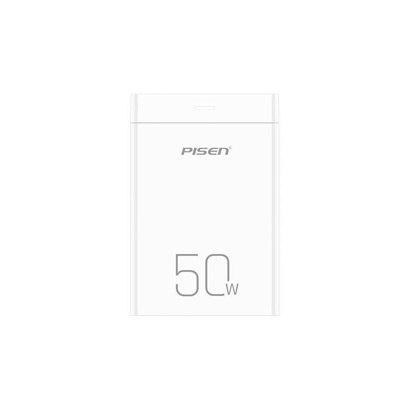 PISEN 50W Multi-Port Fast Charger: Compact, Portable Socket for Home & Office