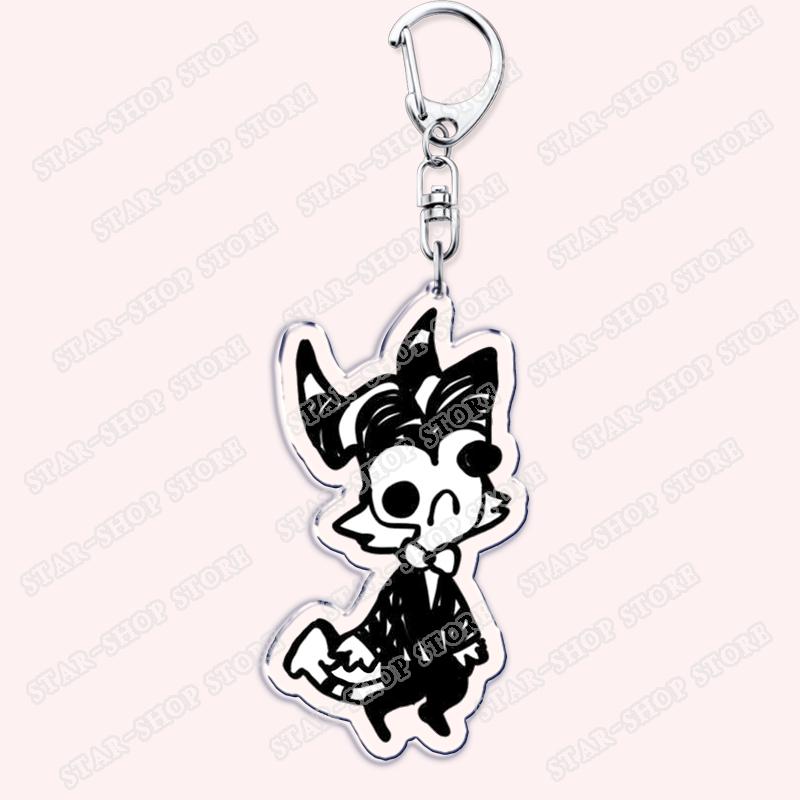Heiß Populär Anime Cartoon Dämon Figur Schlüsselanhänger für Zubehör Tasche Angel Dust Schlüsselanhänger Ring Schlüsselring Schmuck Fans Freunde Geschenke