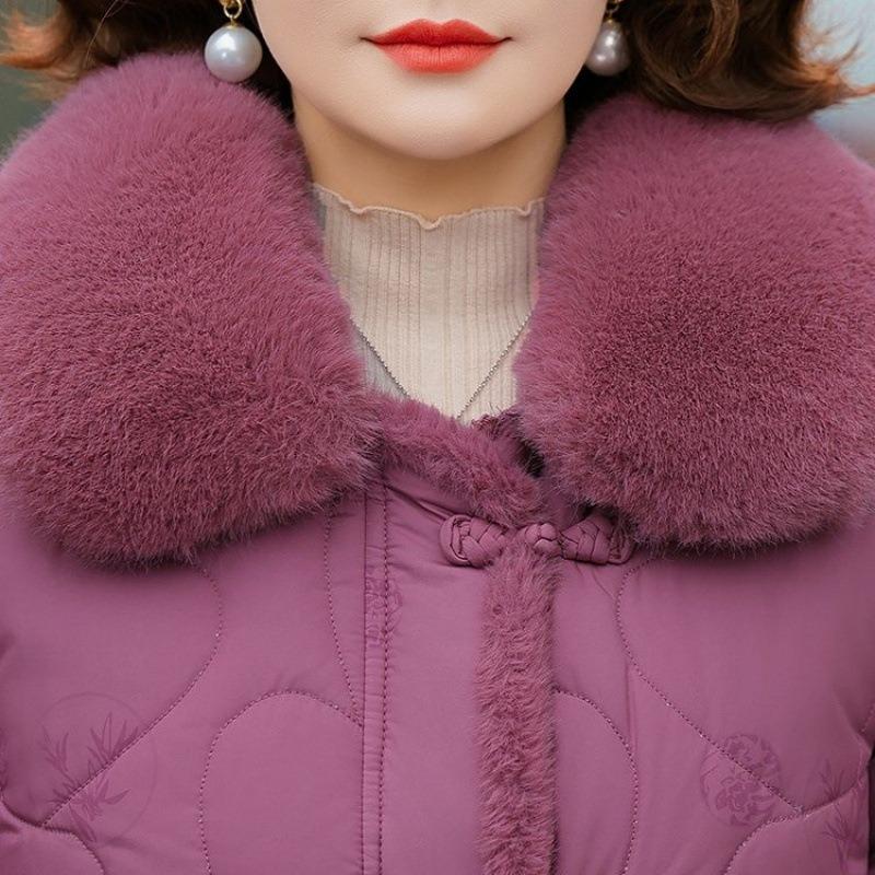 Women's medium down cotton-padded clothes, winter clothes, piled and thickened cotton-padded jackets, new cotton-padded jackets for women