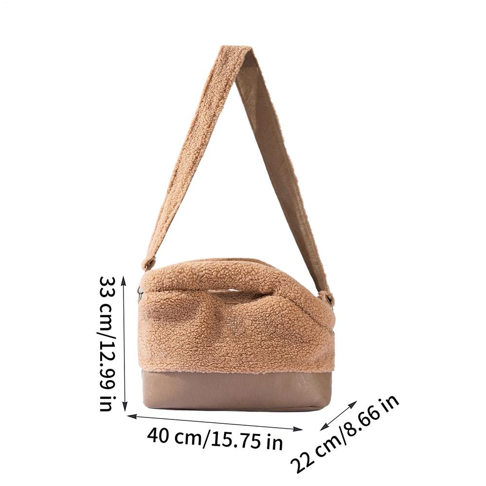 Small Pet Carrier Waterproof Pet Shoulder Bag With Safety Harness Buckle Dog Carrying Bag For Small Medium Breed Winter Travel