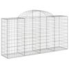 VidaXL Paniers à gabions arqués 10 pcs 200x50x100/120 cm fer galvanisé, gabion, cage de gabion, panier de mur de gabion, mur 3146328