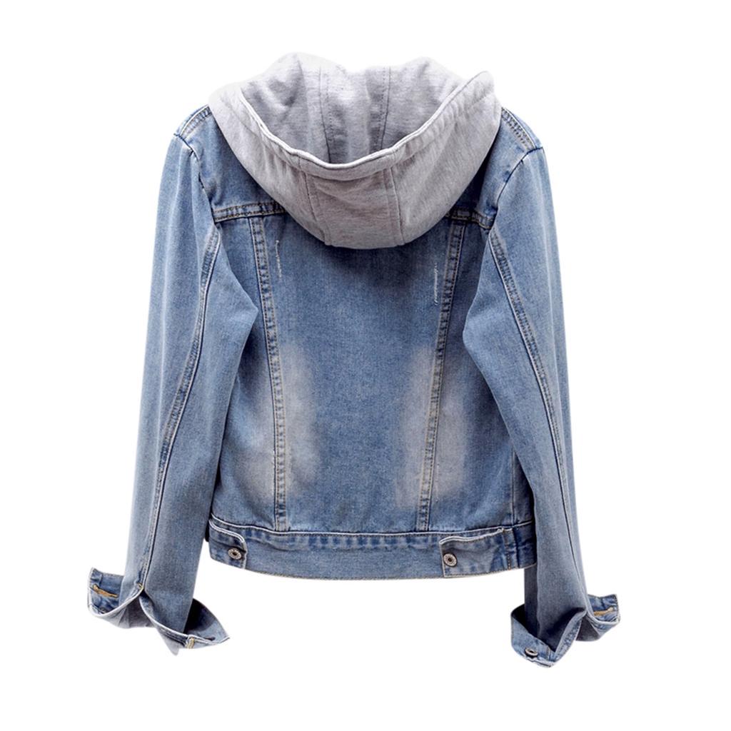 Buy Women's Denim Jacket Hooded 