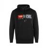 Diesel Mens Denim Division Cut Drawstring Hoodie