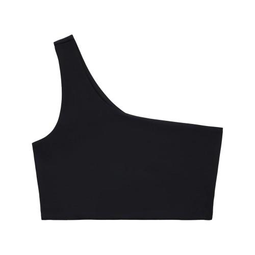 Girlfriend Collective Reggiseno sportivo monospalla Bianca da donna/donna S nero