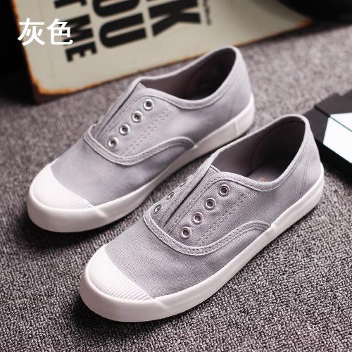 Belle's new breathable canvas shoes casual summer flat shoes