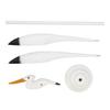 5pcs White Seagull Statue Balancing Nautical Sculpture Mobiles Seagull Figurine  For Patio