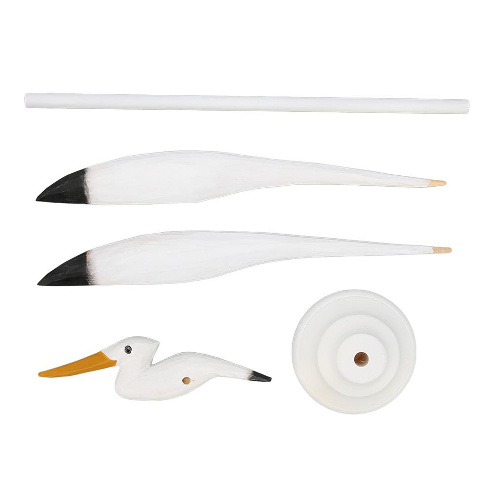 5pcs White Seagull Statue Balancing Nautical Sculpture Mobiles Seagull Figurine  For Patio