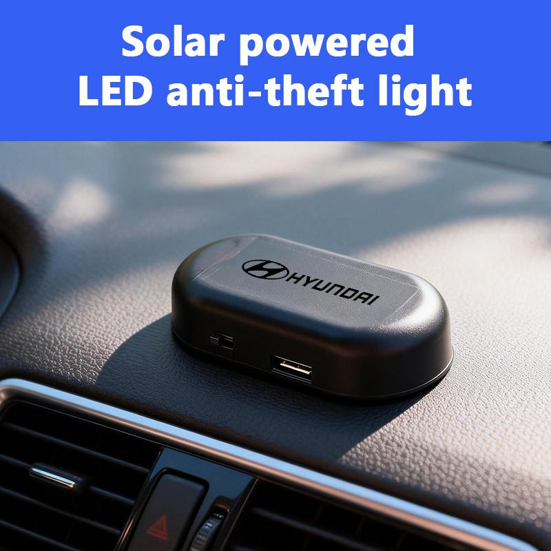 Mini LED Solar Power Car Warning Light Night Security Anti-Theft For Hyundai Genesis N-LINE I10 I20 I30 I40 IX20 IX35 Kona PP18