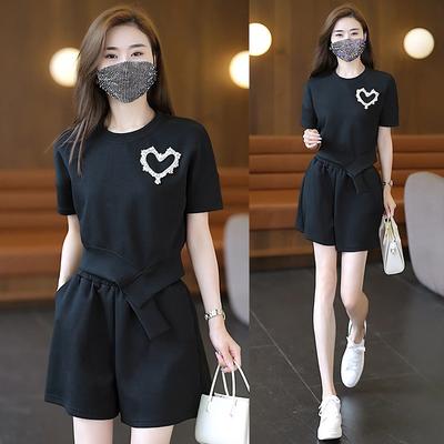 Casual Sportswear Suits for Women Trendy Summer New Fashionable Age-reducing Shorts Two-piece Set of Fashionable Shorts