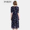 Ports Women's 'Flowing Dance' Printed V-Neck Dress