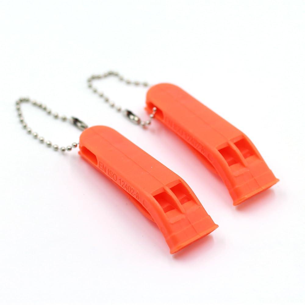 

Plastic Safety Whistles with Wrap for Emergency Sharp Loud Life Rescue Lifeguard 2-Pack Survival, Sound, Blast, Kayaking, Vest, Jacket, Boating,