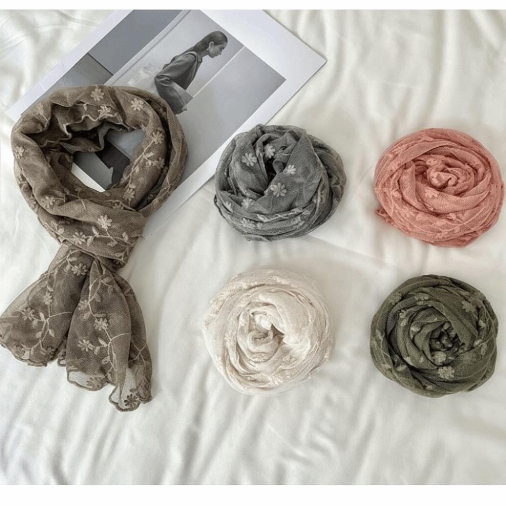 Vielseitiger Damen-Spitzenschal Langer Nackenschutzschal Elegantes Damen-Kopftuch
