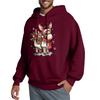 Men's Hooded Sweatshirt, Contrasting Color Sweatshirt, Sports   Casual Jacket