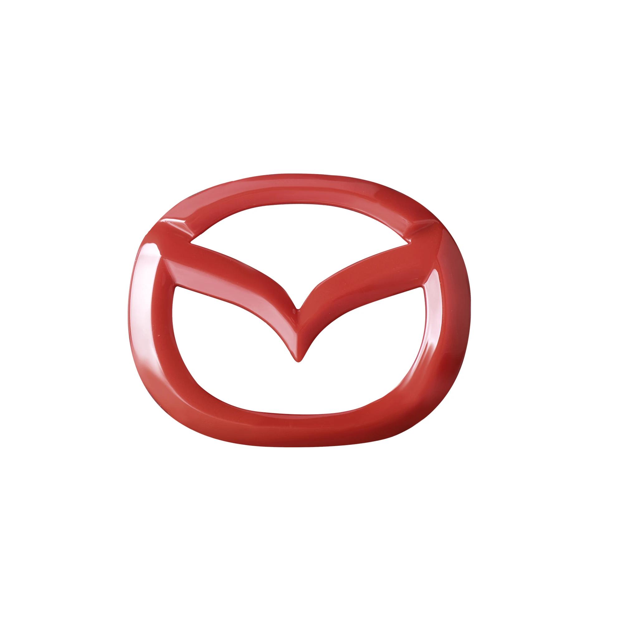 

2025 Hot 1PCS ABS Car Steering Wheel Center Logo Decorative Sticker For Mazda 3 5 6 7 Axela CX5 CX3 Atenza Demio RX7 MS 323 MX3 For Mazda красный