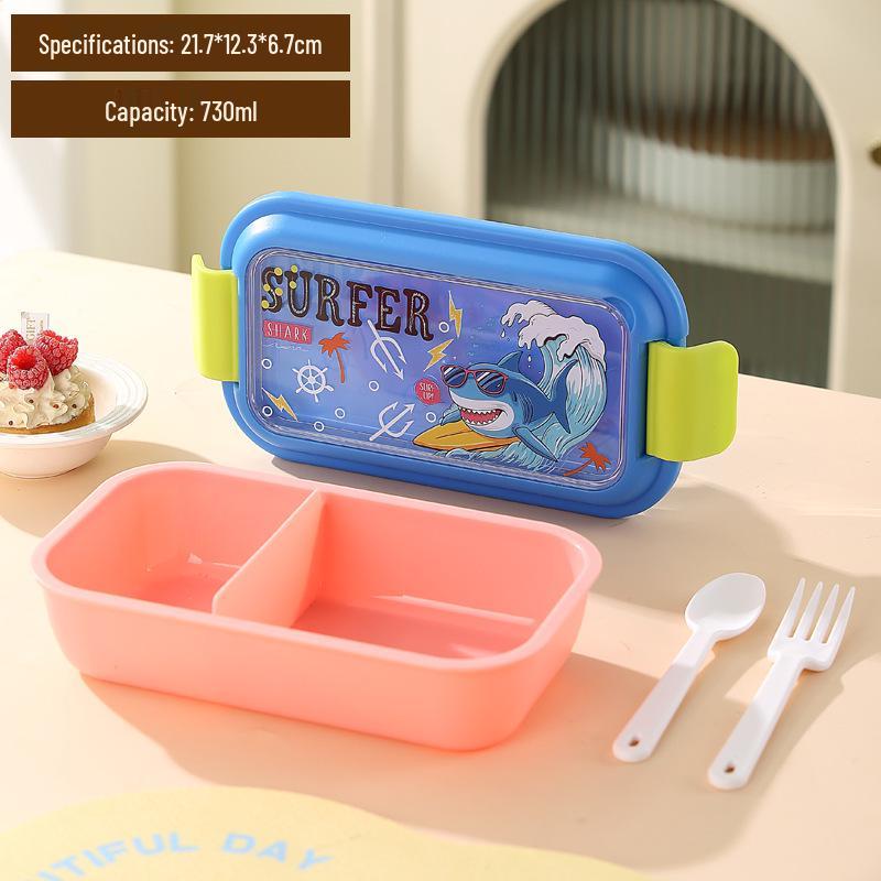 Cute Cartoon Compartment Lunch Box for Kids - Bento, Fruit, and Meal Container