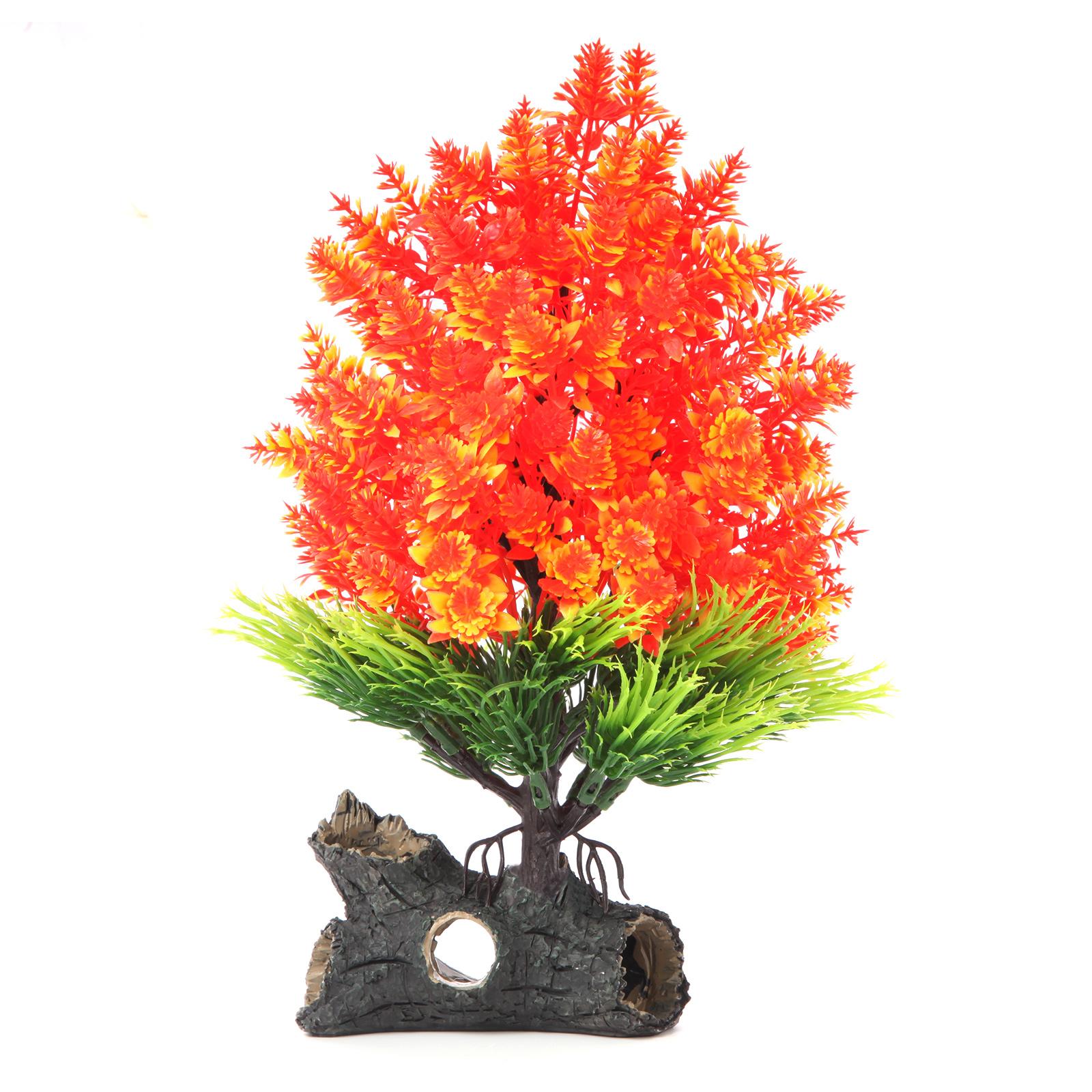 Glass Aquariums Ornament Aqua-Plants Fish Tanks Decoration Aquatic Pet Fish Tanks Vibrant Simulation Landscaping Plants 1 красный