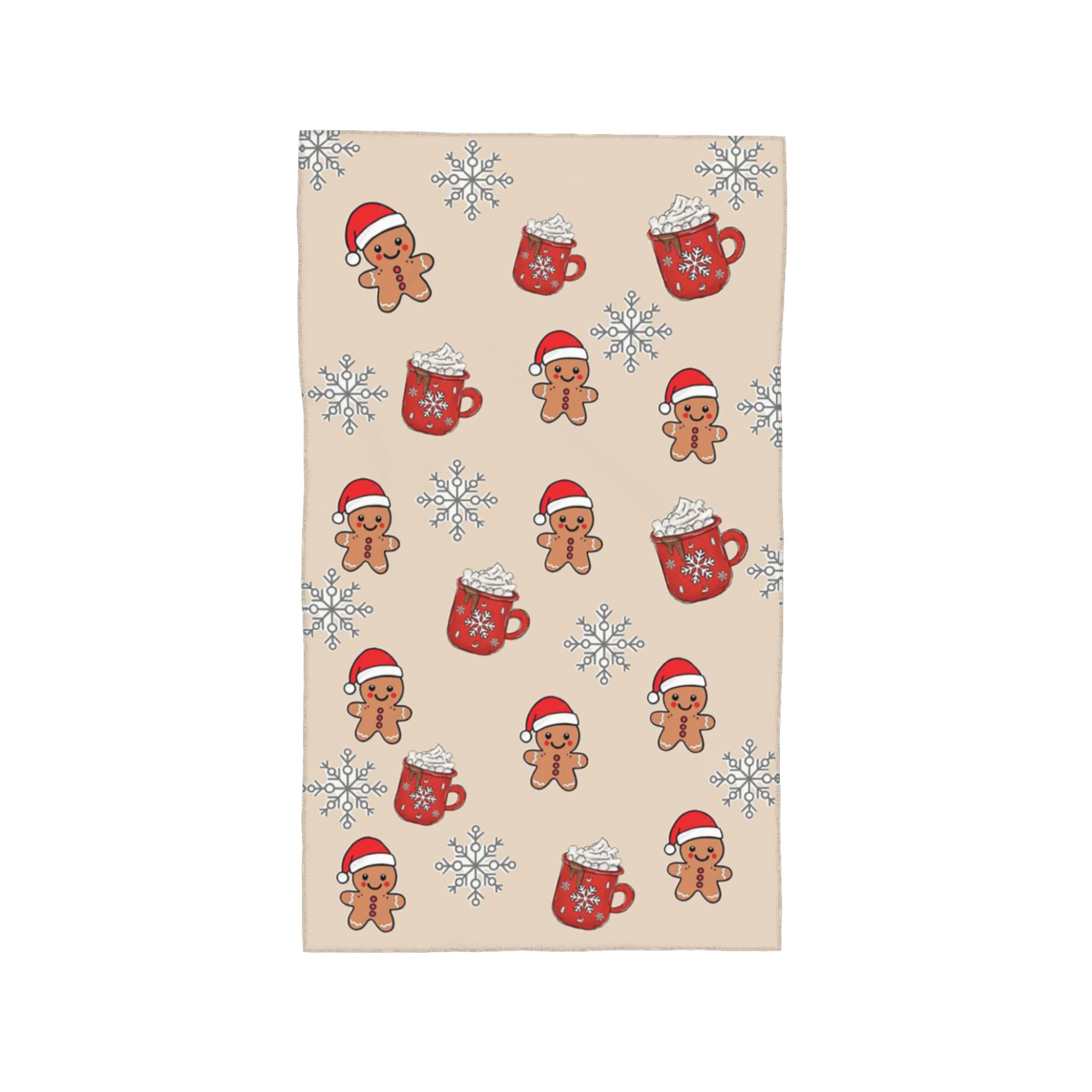

Merry Christmas Tree And Gingerbread Men Soft Face Towel Quick Dry Pool Bath Cotton Towels Absorbent Quick W40*H60(CM)