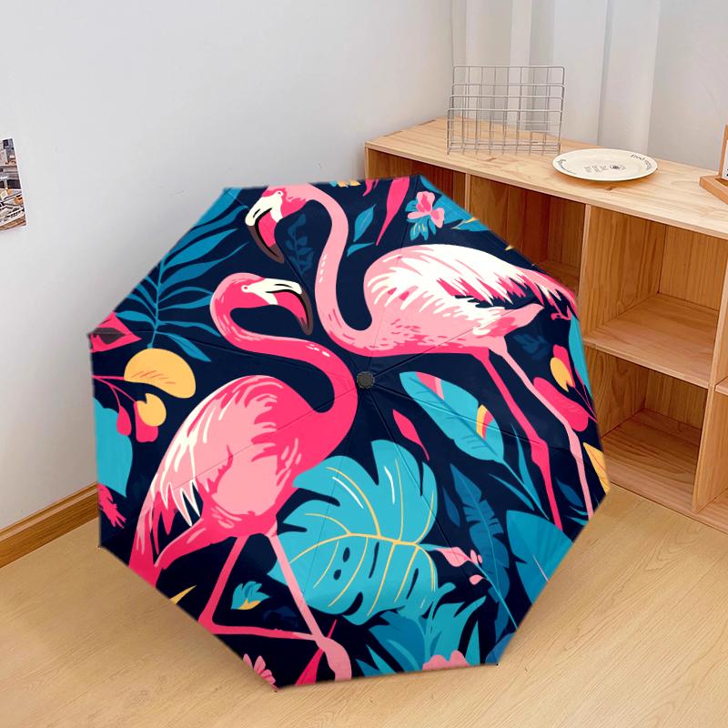 1 PC Automatic Folding Umbrella - cute pink Pattern, Portable & Foldable Design with 8 Ribs, Christmas Birthday Gifts