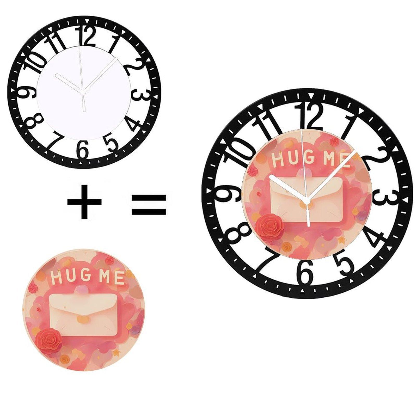 Contemporary Design 25cm Circular Iron Clock Easy to Read 10 inch(25.40cm) чёрный
