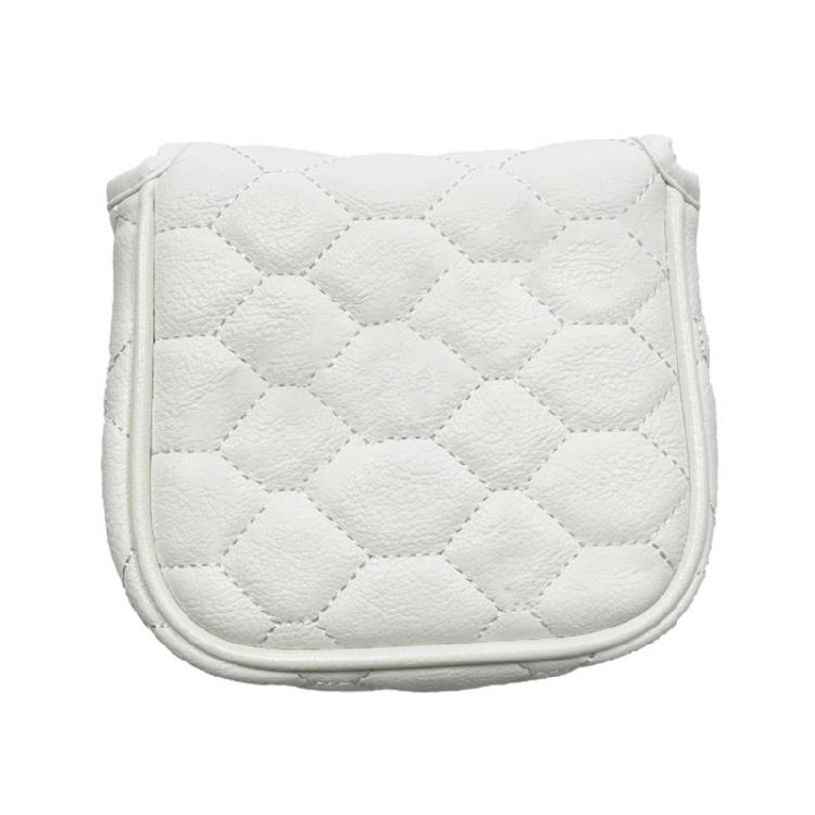 

Golf Headcover Magnetic Closure Waterproofs Leather Texture Square Mallet Putters Magnetic Heel Shaft Golf Putter Cover