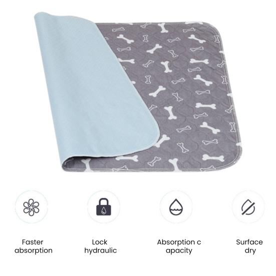 Puppy Pee Pad Leak-proof Washable Pet Pee Pad Reusable Anti-Slip Fast Absorbent Dog Mat for Cats Dogs Potty Training Whelping