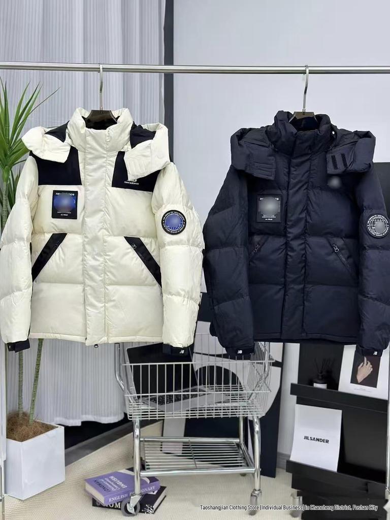 Cross-border NB Cotton Hooded Parka: Men's & Women's Windproof Warm Jacket