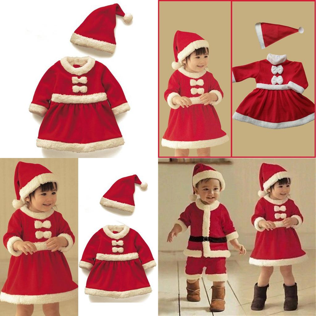 Luxurious Children's Christmas Costumes Santa Claus Boys And Girls Ensemble For Festive Fun