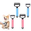 Pet Grooming Rake, Double Sided Cat Undercoat Rake Dematting Comb, Gentle Detangling Tool, Deshedding Brush for Dogs Cats Medium Long Coats