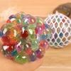 1/3/7PCS 6cm Rainbow Bead Stress Ball TPR Squeeze Grape Ball Vent Decompression Fidget Toy Relaxing Ball for Adults and Tee Kids