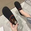 Old Beijing cloth shoes women's summer breathable fly-woven shoes one pedal shallow mouth single shoes soft sole non-slip middle-aged and elderly
