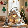 Double Sided Christmas Ornaments Winter Ornaments Double-sided Acrylic Snowman/Santa Claus/Reindeer/Cottage Table Party Centerpieces Decorations for
