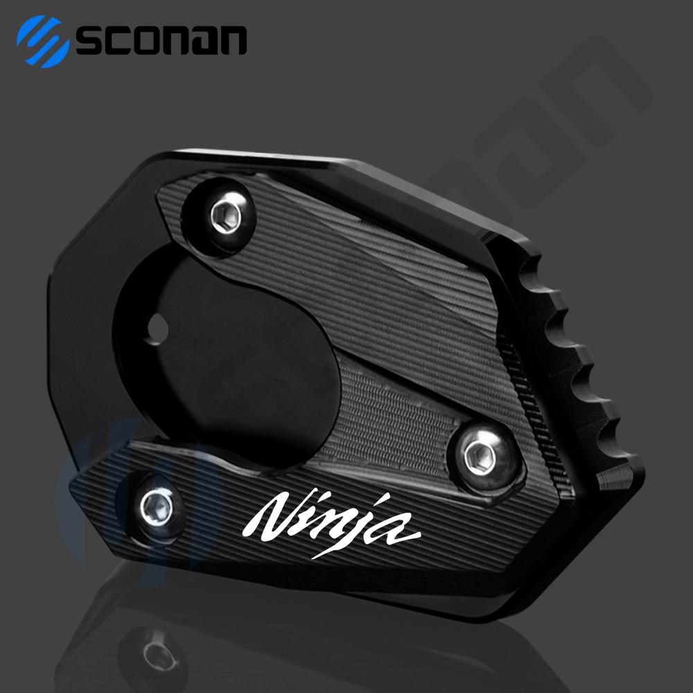 Аксессуары для мотоциклов для KAWASAKI NINJA 250 NINJA 300 NINJA 650 650R NINJA 1000 SX, боковая подставка, накладка, подставка Ninja LOGO Black