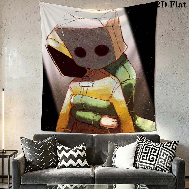 Little Nightmares Arazzo da Parete Estetico Appeso a Parete Coperta in Tessuto Stampato Arazzi Decorativi per Camera da Letto Soggiorno Arredamento per la Casa