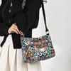 Ladies Crossbody Bag Oxford Cloth Crossbody Bag Leisure Travel Multi-Layer Shoulder Zipper Printed Bag