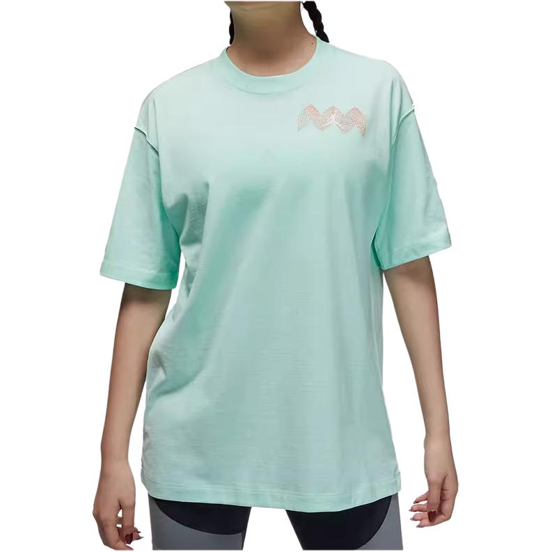 Jordan Drop Shoulder Sleeve T Shirt Women's Mint Green DO5015-379