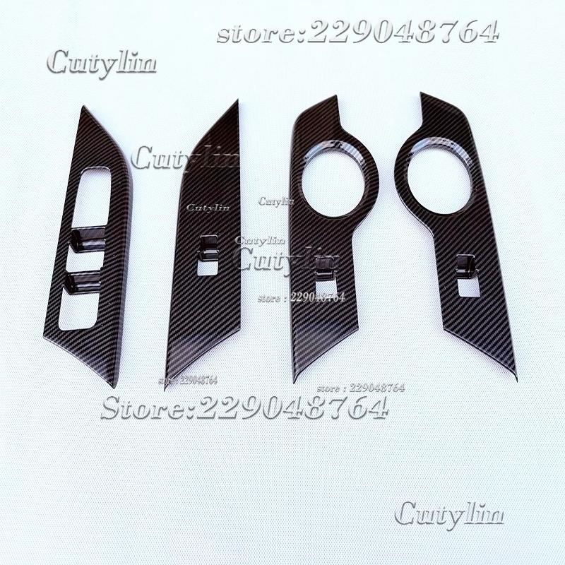 For Toyota CHR C-HR 2024 2025 ABS Carbon Fiber Gear Shift Konb Panel Cover Trim Window Lift Switch Control Button Accessories