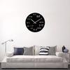 Modern Wall Clock with Equation Numbers for Math For Teachers Students and Engineers Black 30x30 cm Battery Powered
