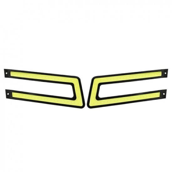 2pcs COB Car Universal DRL LED Daytime Running Light Driving Turn Signal Lamp