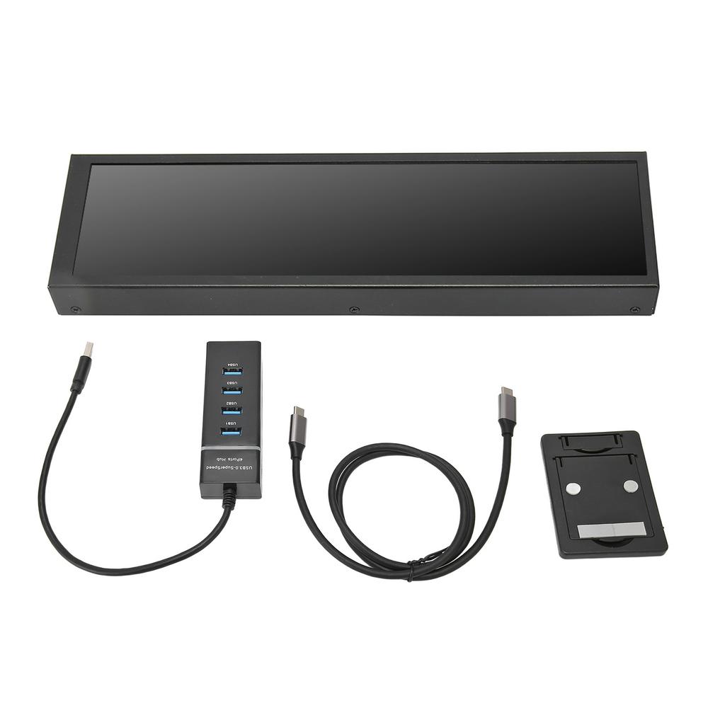 8.8in Computer Temp Monitor IPS 1920x480 60Hz for AIDA64 USB C Interface CPU GPU SSD Data Temperature Monitor for