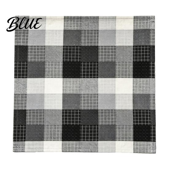 Foldable Napkins for Retro Washable Napkin Plaid Buffalo Check Banquet Colorful Cotton Linen Cloth Reusable