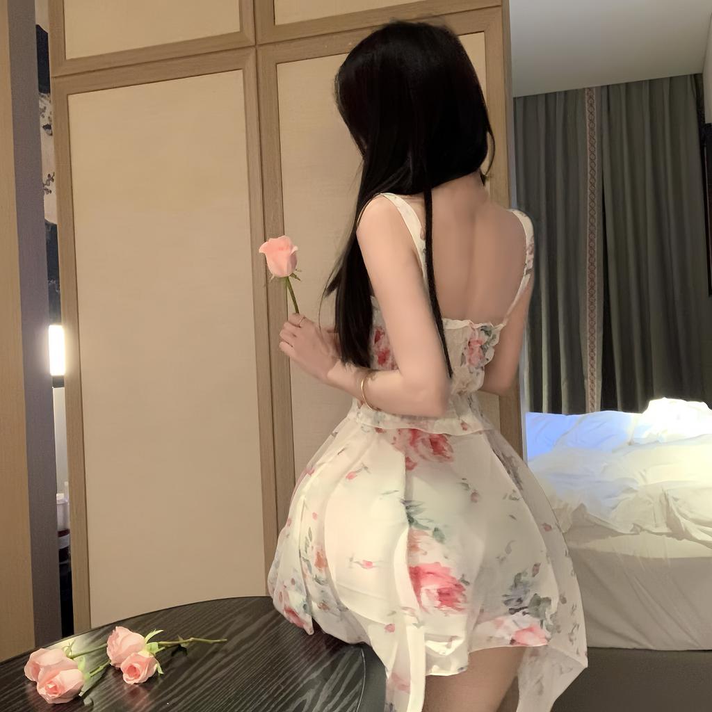 Sexy Lingerie Sexy Pure Desire Floral Suspender Flirting Hot Bed Passion No Uniform Temptation