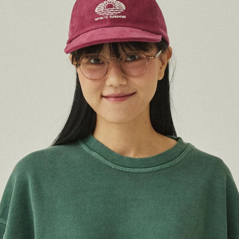 

KAPPY DESIGN CORDUROY SUNSHINE CAP PURPLE PURPLE