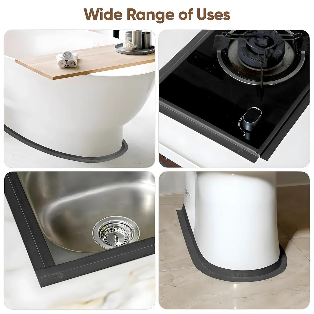 1 rotolo di nastro sigillante per WC impermeabile e antimuffa, nastro sigillante autoadesivo per cucina e bagno, nastro impermeabile per bagno