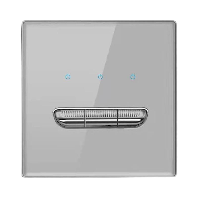 Upgrades Toggles Resets Electrical Switches Panel Hardened Glass Cover Strong Design Wall Mounted Accessory for Household