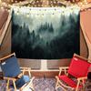 Natural Fog Tree Backing Wall Mounted Living Room Bedroom Office - Harmonious Mountain Scenery Forest Decoration