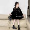 Robe de Princesse Fille à Manches Longues Automne Hiver 2026 Épaisse Mode Tenue de Fête pour Enfants