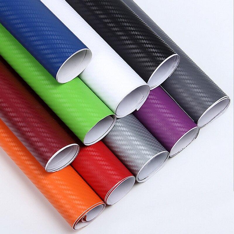 Car Carbon Fibre Stickers Colorful 3D Carbon Fibre Film Motorbike DIY Styling Sticker Auto Exterior Interior Decorative Decals