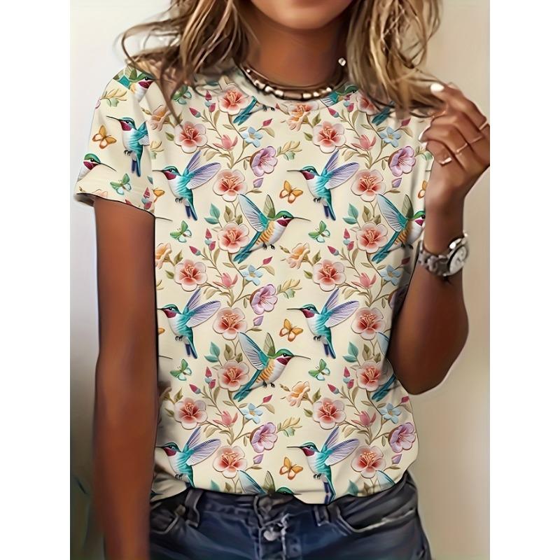 

Casual short-sleeved T-shirt, fashionable short-sleeved crew neck top S